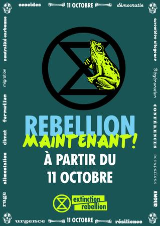 Affiche A4 pour la RÃ©bellion d'Octobre 2020